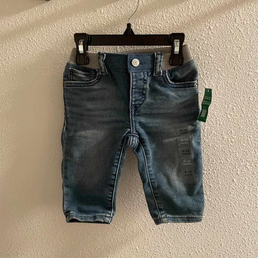 NWT Baby Gap jean denim pants baby boy size 6-12 months